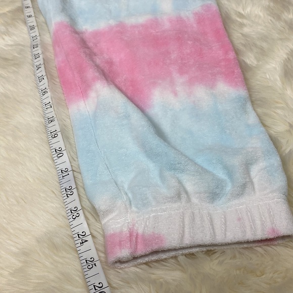🎀 LoveShackFancy Santinella Tie-dye Joggers XL Pink White Blue - Picture 17 of 17
